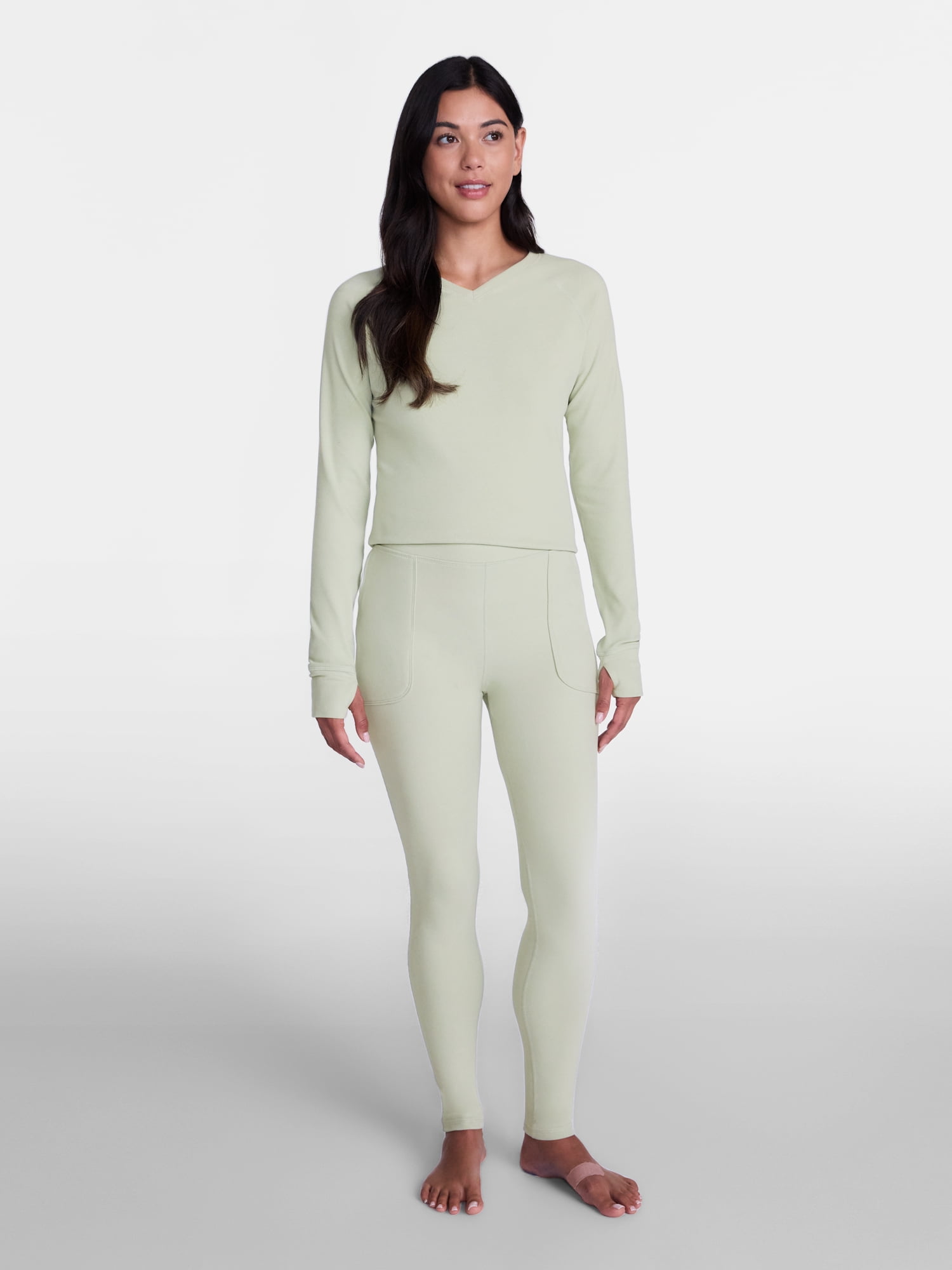 ClimateRight by Cuddl Duds Women’s Warmest Therma Suede High Rise Thermal Base Layer Legging, Sizes XS to 4X