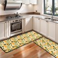thumbnail image 3 of Kitchen Rugs Sets Of 2,Yellow Lemon Fruit Mixed Fruits Yellow Pattern Anti Fatigue Kitchen Mat Rugs Non Slip Washable,Decorative Kitchen Floor Mats for Kitchen,Sink,Laundry,17"x47"+17"x47", 3 of 5