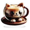 thumbnail image 2 of Lssam Cat Desk Decor Kits, Realistic Calico Cat Gem Painting DIY Art Kits with Stand, Acrylic Colorful Tabletop Ornament for Adults, Desktop Crafts, 2 of 9