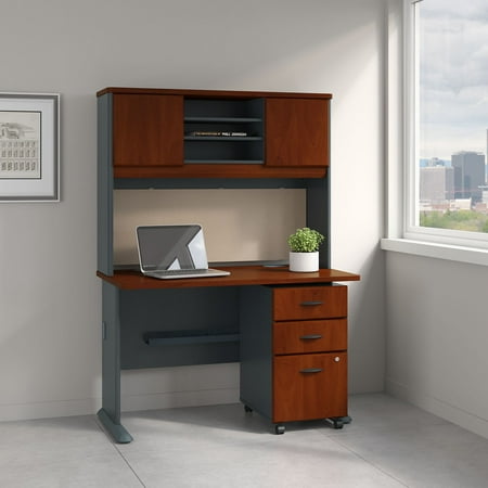 Bush Furniture Series A 48 In Desk With Hutch And Mobile File Bush Furniture Series A 48 In Desk With Hutch And Mobile File Cabinet