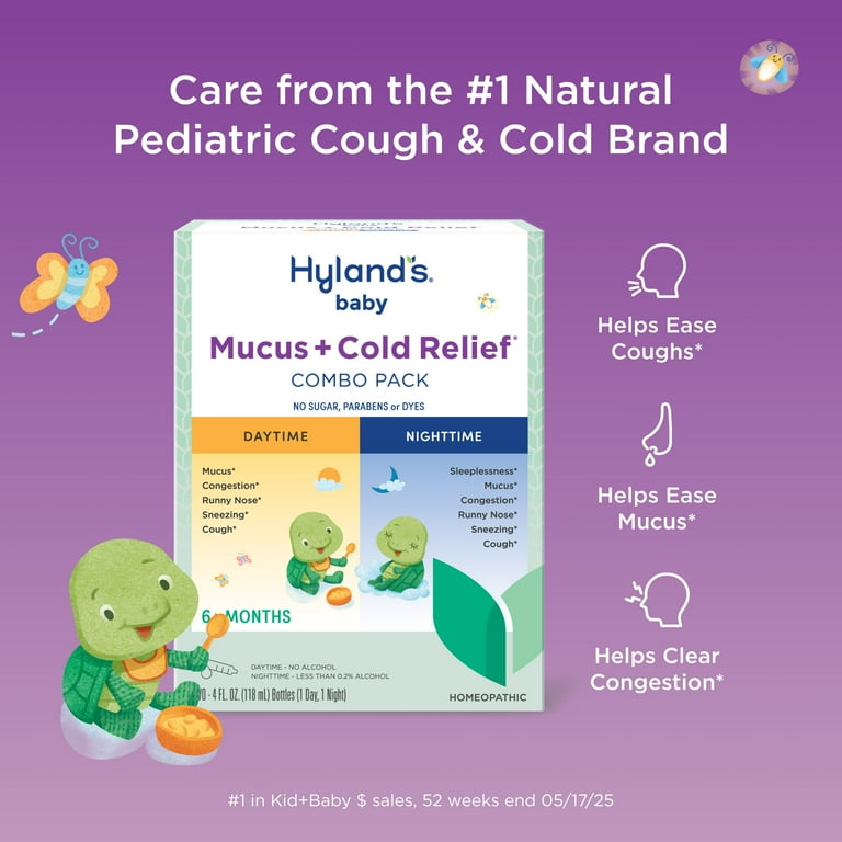 Hyland's Baby Mucus and Cold Relief Liquid, Day Night Combo Pack