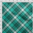thumbnail image 4 of oneOone Cotton Cambric Teal Green Fabric Tartan Diy Clothing Quilting Fabric Print Fabric By Yard 42 Inch Wide, 4 of 4