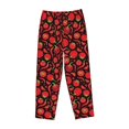 thumbnail image 4 of Naloa Tomatoes And Chili Print Women’s Ultra-Soft Comfy Pajama Lounge Pants with Pockets & Drawstring, 4 of 8