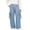 Sky Blue, variant on HAOTAGS Girls Cargo Pants (5-16) Elastic Waist Bow Decor Loose Wide Leg Casual Trousers Sky Blue Size 11