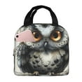 thumbnail image 1 of Easygdp Whimsical Owl On Branch Bolsa Térmica Premium - Tela Oxford Impermeable, Gran Capacidad, Bolsillo Frontal, Unisex para Trabajo, Escuela, Actividades al Aire Libre y Picnics, 1 of 8