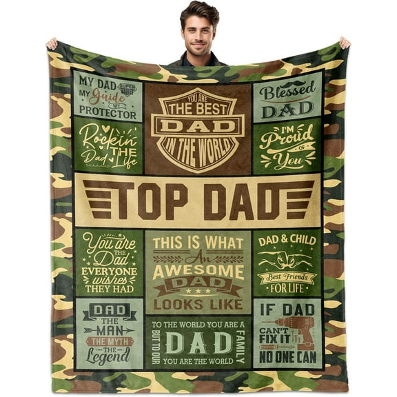 Dad Gifts, Gifts for Dad Blanket 60"x50", Dad Gifts from Daughter Son, Father Gifts, to My Dad Blankets, Dad Birthday Gifts, Best Dad Gifts for Men Father''s Day Valentine Anniversary Christmas