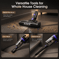 thumbnail image 3 of Prettycare Cordless Vacuum Cleaner, 48KPA 530W, 8*2600mAh 55mins Runtime 9 in 1 Stick Vacuum for Home Pet Hair Carpet Wood Floor, 3 of 10