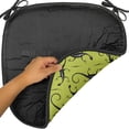 thumbnail image 6 of Lizards Chair Seating Cushion Set of 6, Slender Shapes of Reptiles with Polka Dots Crawling Silhouettes, Seat Pads with Anti-slip Backing, 16"x16", Apple Green and Charcoal Grey, by Ambesonne, 6 of 7