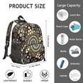 thumbnail image 3 of Sac à Dos Rétro à Motif Cachemire Floral - Sac d'École Ergonomique Imperméable avec Boucles Ajustables, 3 of 5