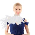 thumbnail image 1 of Fldy Gothique Punk Coq Teint en Plume Naturelle Cape Châle Col Ras du Cou Blanc Taille Unique, 1 of 4