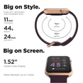 thumbnail image 2 of iTouch Air 4 Smartwatch: Rose Gold Case With Plum Silicone Strap 41mm, 2 of 6