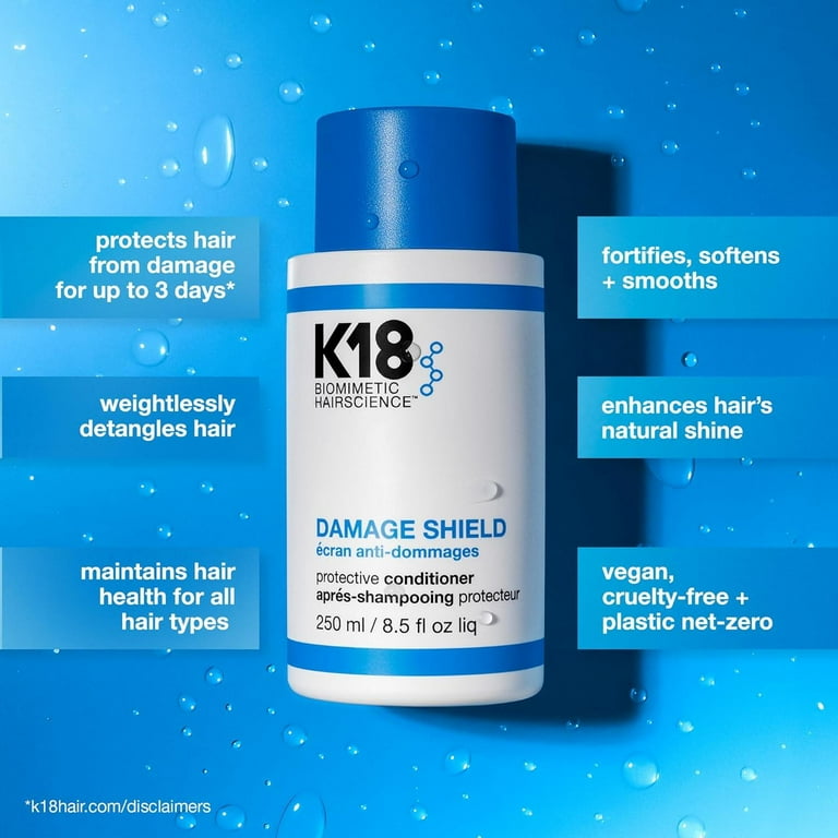 K18 Silicone Free Protective Conditioner, Shields Hair from Damage