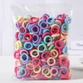 thumbnail image 4 of 100PCS Colorful Basic Nylon Ealstic Hair Ties for Girls Children Ponytail Hold Scrunchie Rubber Band Kids Basic Hair Accessories, 4 of 10