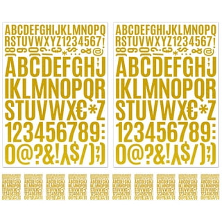 Wilton Large Gold, Silver, & Black Alphabet Vinyl Stickers, 840 Piece