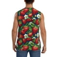 thumbnail image 4 of Bingfone Strawberry2 Pattern Men's Tank Tops Workout Sleeveless Tee Shirts Running Beach Tanks for Men-Large, 4 of 8