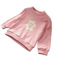 thumbnail image 2 of Girls Crewneck Sweatshirts Long Sleeve Fashion Print Fall Winter Everyday Casual Pullover Tops Size 6-7Y, 2 of 7