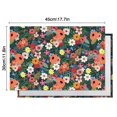 thumbnail image 5 of Pioneer Flower Floral Print Pattern Summer Placemats Table Placemats Set Of 6-Linen Kitchen Washable Placemats Table Mats 12x18 Inch Non-Slip Heat Resistant, 5 of 5