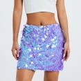 thumbnail image 6 of Douhoow Women Sequins Skirts Sparkly Bodycon Skirt Glitter Mini Skirt Party Clubwear, 6 of 9