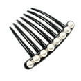 thumbnail image 4 of 2PCS Vintage Black Plastic Pearl Rhinestone Hair Side Combs Clip Hair Accessories Hair Tools Side Combs Unbreakable Decorative Combs Party Daily for Women and Girls, 4 of 5