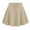 Khaki, variant on Girls Casual Summer Skirt with Bow Solid Color Athletic Tennis Skirt for Tweens and Teens Stretchy Waistband Playwear