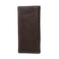 thumbnail image 3 of Western Men Ostrich Genuine Leather Praying Cowboy Long Cowhide Stud Bifold Wallet, 3 of 3