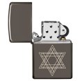 thumbnail image 4 of Zippo Star of David Design Black Ice Pocket Lighter, 4 of 6