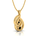 thumbnail image 3 of Gold Plated Round Opal Double-Up Teardrop-Style Pendant Engagement Gift For Sister || Ali Baba Jewellery, 3 of 5