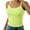 Light Green1, variant on Gyexs Tank Tops for Women Camisole Solid Color Spaghetti Straps Undershirt Summer Ribbed Sleeveless Basic Shirts (Brown, XS)
