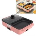 TUMALL Hot Pot W/Grill 1200W Dual Temperature Control Nonstick Coating