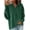 Green, variant on CoCopeaunts Women's Hooded Cardigan Fall Cable Knit Open Front Long Sleeve Sweaters Chunky Cardigan Wrap with Drawstring