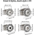 thumbnail image 2 of 4pcs 12mm Snap Buttons Rings Jewelry Adjustable Snap Ring Charms Metal Ring Accessory Snap Interchangeable Alloy Snaps DIY Rings for Women Finger Ring Jewelry Making Supplies, 2 of 7