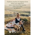 thumbnail image 6 of Womens Apricot Floral Print High-Waist Scalloped Button-Front A-Line Denim, 6 of 29