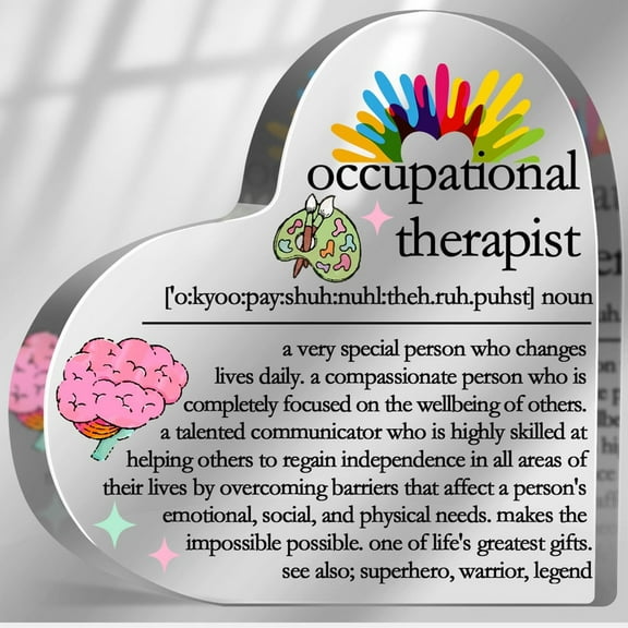 Occupational Therapist Gifts For Women Men Thank You Gifts For Occupational Therapist Ot Birthday Appreciation Gifts Inspirational Desk Decorative Sign Plaque For Home Office 4X4 In