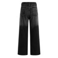 thumbnail image 4 of Mepaouo Women's Casual High Waist Cargo Jeans Stretch Wide Leg Denim Pants with Pockets(Black,M), 4 of 7