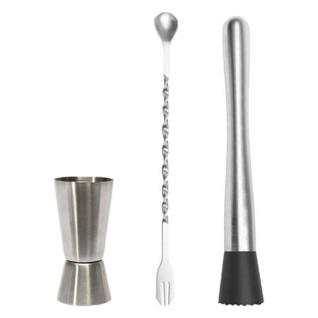 

Kafei Cocktail Muddler Set | 3-in-1 Stainless Steel Home Bar Tool Set | Bartender Set for Creating Delicious Mojitos and Other Fruit Based Drinks