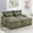 Green, variant on Loveseat Sofa with 2 Ottomans, Modular Sectional Convertible Sofa Bed, Corduroy Upholstered Couch with Storage Armrests, Cup Holders & USB Ports, Small Apartment Living Room Furniture