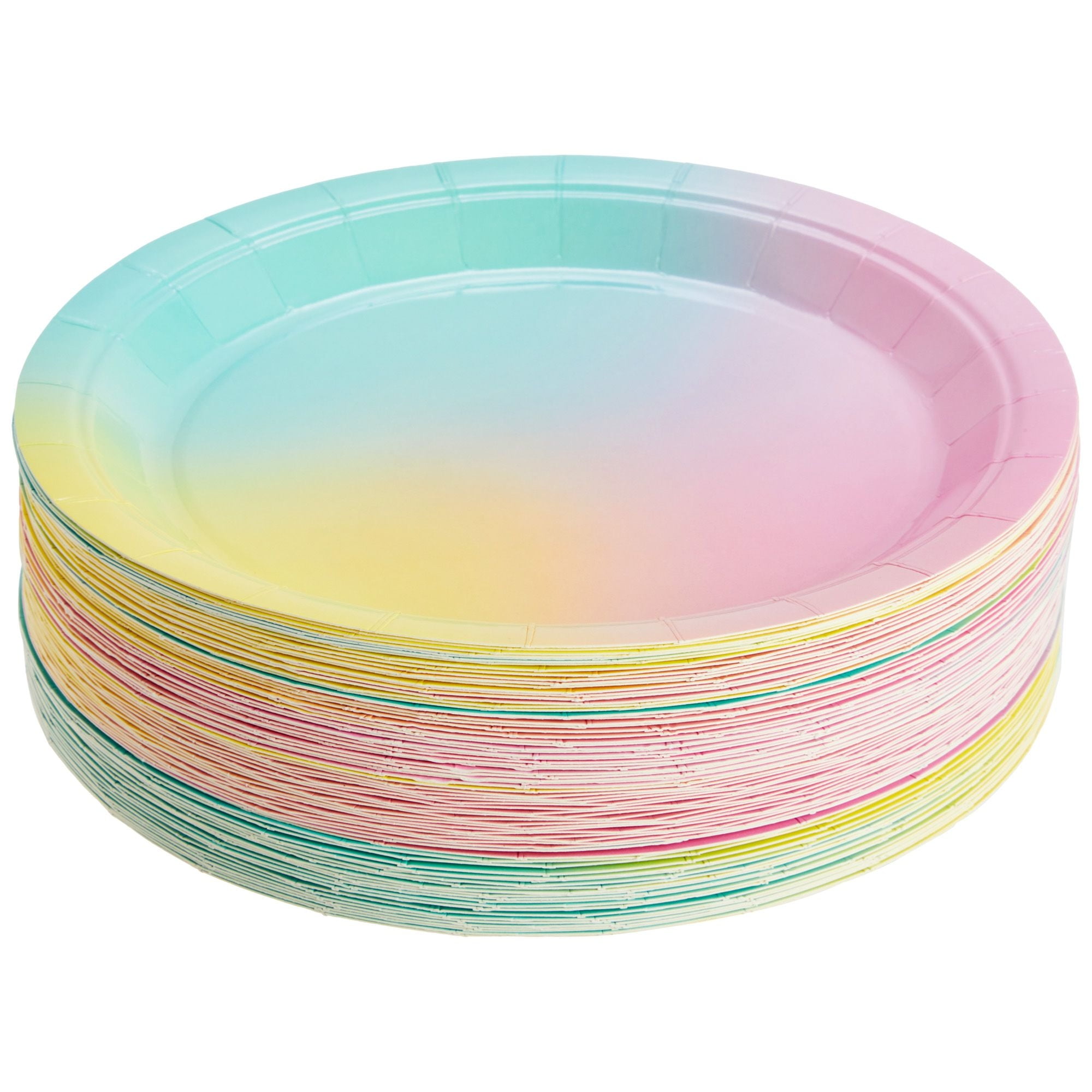 Rainbow Party Supplies, Pastel Paper Plates (9 in., 80 Pack)