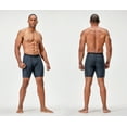 thumbnail image 2 of DevOps Men's Compression Shorts Underwear (Black and Charcoal), Large, Pack of 3, 2 of 4