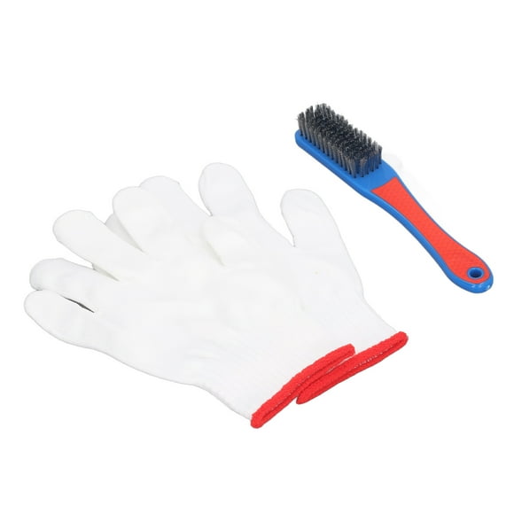 Wire Brush Set, Long Service Life Multipurpose Strong Cleaning Power Gloves Stainless Steel Brush for Woodworking for Ovens