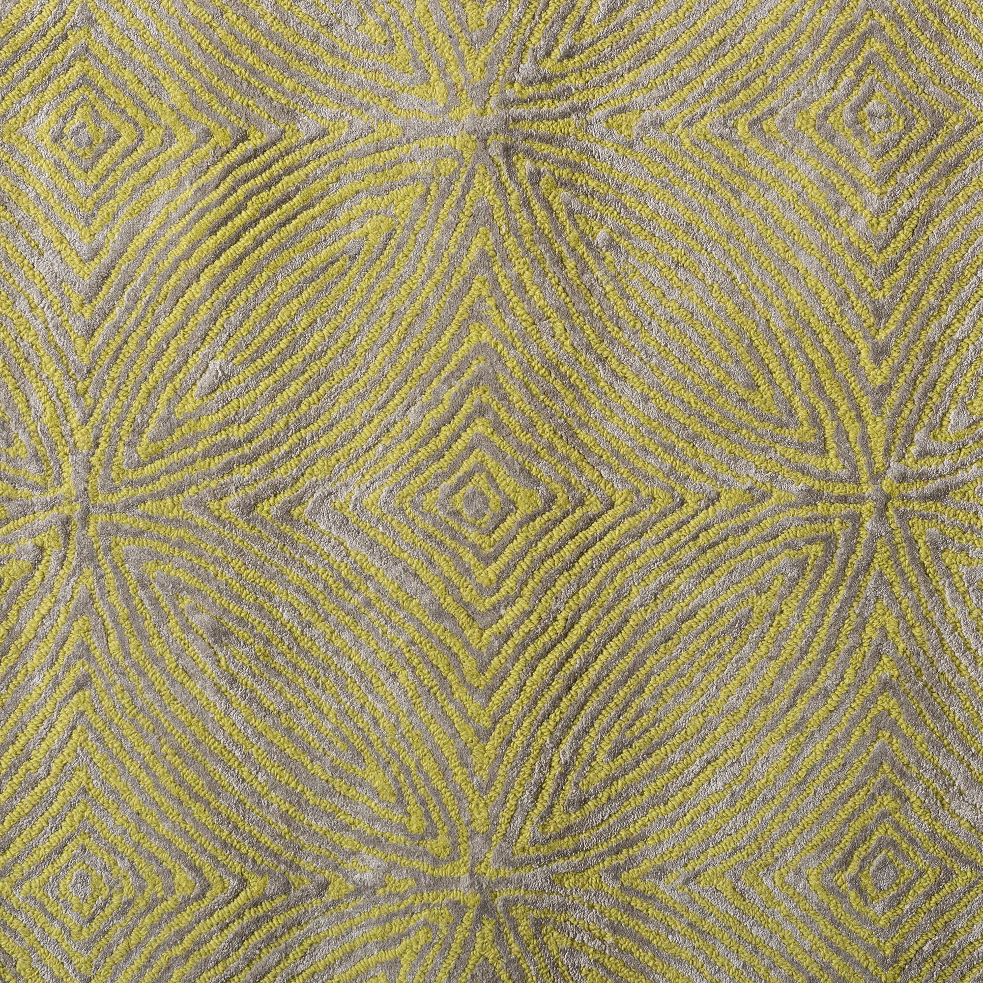 Baxton Studio Leora Modern and Contemporary Lime Green and Gray Hand-Tufted Viscose Blend Area Rug