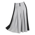 thumbnail image 1 of Pantalones Capri Oscilante Color Bloque Rosegal  Pantalones de talla grande, 1 of 5