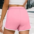 thumbnail image 4 of Limited Time Sale! lcziwo Women Athletic Shorts Elastic Waisted Baggy Casual Shorts Lightweight Breathbale Workout Running Shorts with Pockets Pink S, 4 of 9