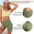 thumbnail image 5 of OQQ Women's 3 Piece Workout Seamless High Waist Butt Liftings Exercise Athletic Shorts, 5 of 7