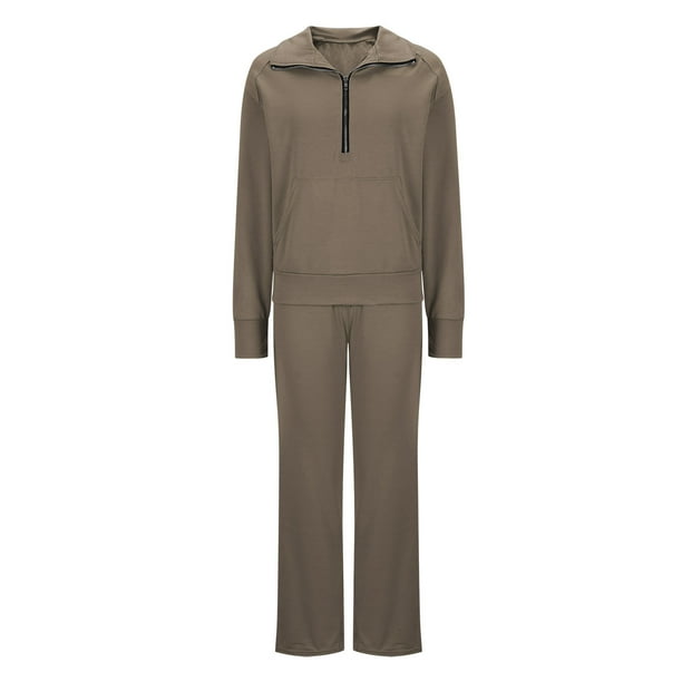 Women's Sweatsuits Sets 1/4 Zipper Pullover Turtleneck Women's Sweatsuits Sets 1/4 Zipper Pullover Turtleneck