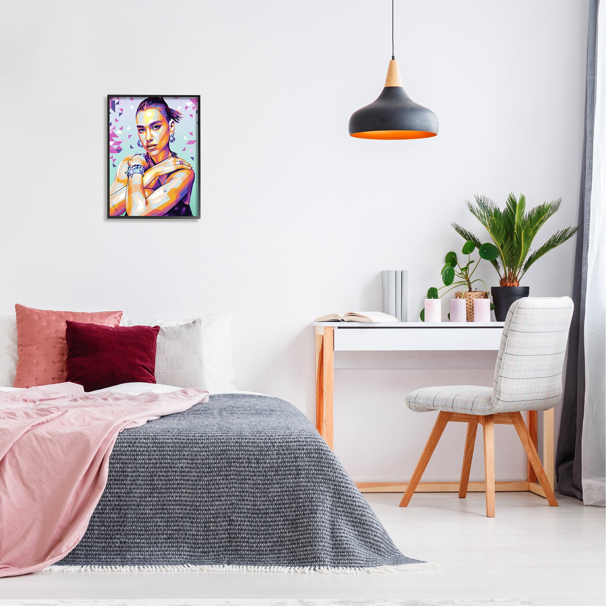 Stupell Industries Fashionista with Accessories Abstract Painting Black Framed Art Print Wall Art, 16 x 20