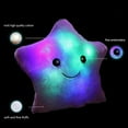 thumbnail image 3 of TiokMc Star Shaped Plush Throw Pillow with LED Night Light, Soft Glowing Cushion for Kids, Decorative Plush Stuffed Toy Gift, 14.6"x12.8", Purple, 3 of 9
