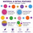 thumbnail image 6 of 5-pack Colorful Paper Garland, 65.6ft Round Confetti Paper Banner, Party Decorations for Birthday Wedding Classroom, 6 of 7
