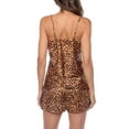 thumbnail image 3 of White Mark Women's Satin Lace Cami And Shorts Pajama Set, 3 of 5