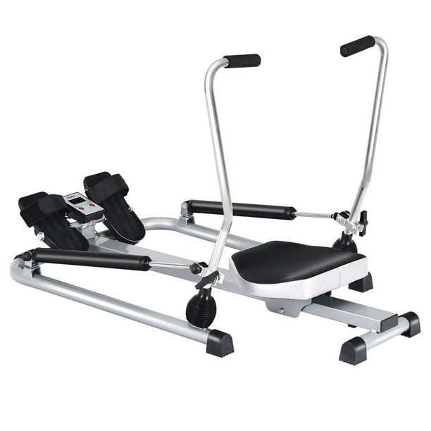 Gymax Exercise Rowing Machine Rower w/Adjustable Double Hydraulic