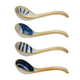 thumbnail image 1 of MasteelfCA 4Pcs Japanese Style Ceramic Soup Spoons Dumpling Porcelain Spoons Tableware, 1 of 8